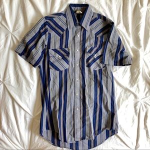 Vintage soft western pearl snap button up